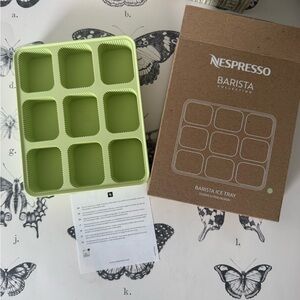 Nespresso Barista Silicone Ice Cube Tray pistachio/mint green, New!